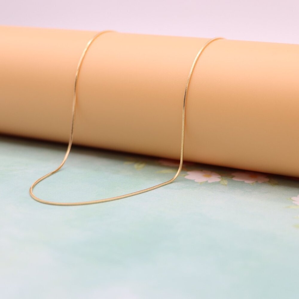 Delicate Rose Gold Snake Chain Necklace, Elegant Look, XPNL0130 - Picture 1 of 12